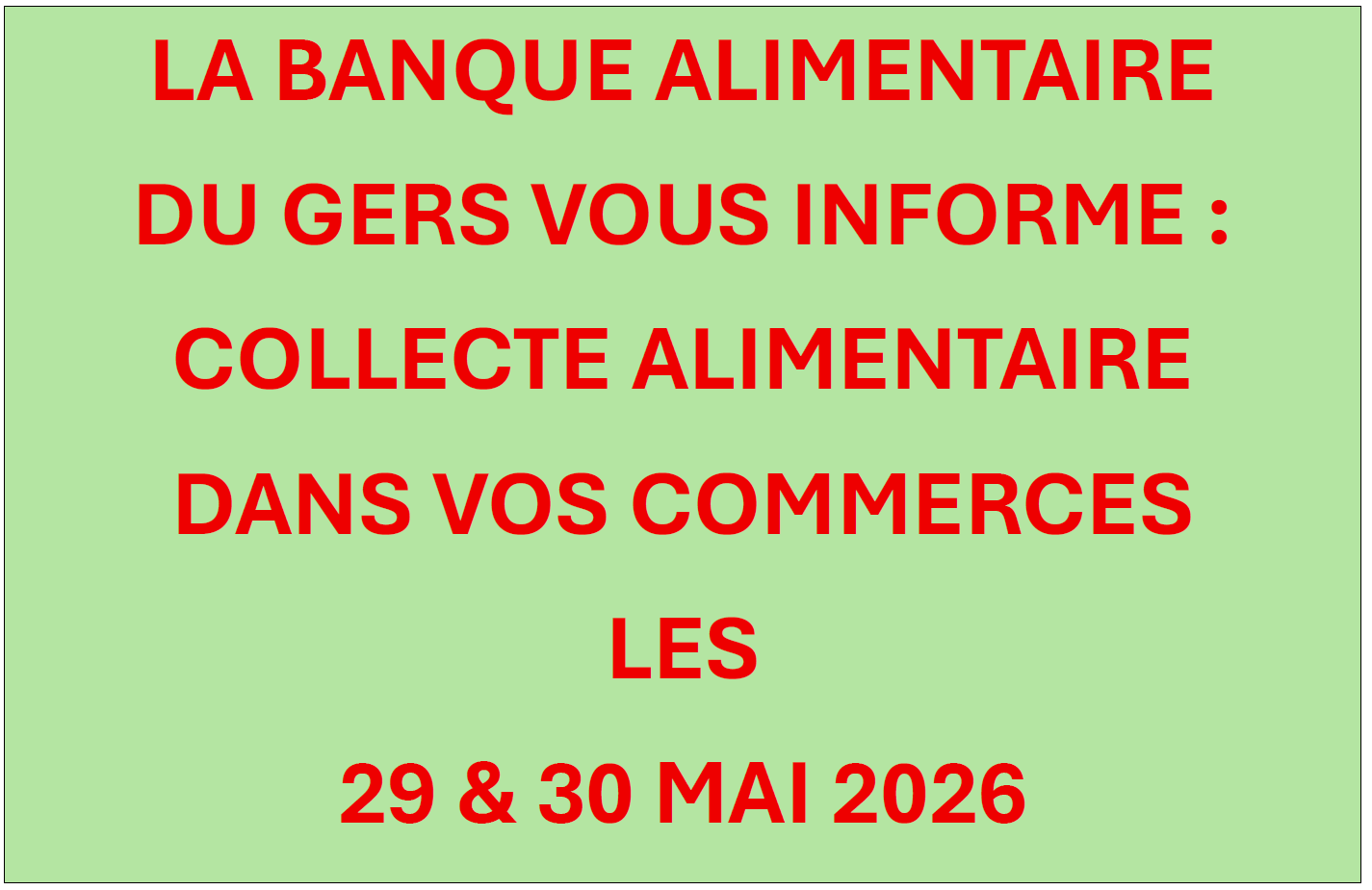 Collecte de la banque alimentaire